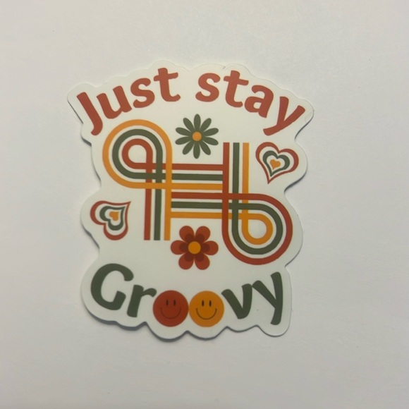 Just Stay Groovy Sticker Lot - 3 Vinyl Stickers Total - Picture 3 of 4